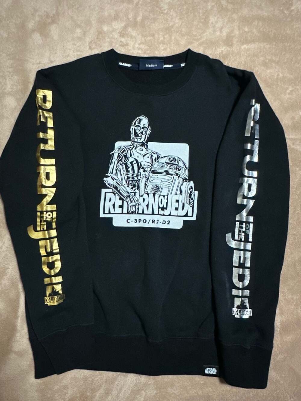 X-Large Star Wars Return of the Jedi C-3PO R2-D2 Sweatshirt Size Medium